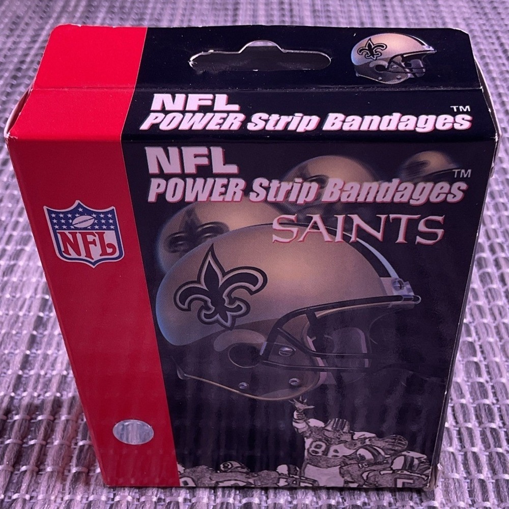 New Orleans Saint's 25 Bandages Football Power Strip NFL Football Band